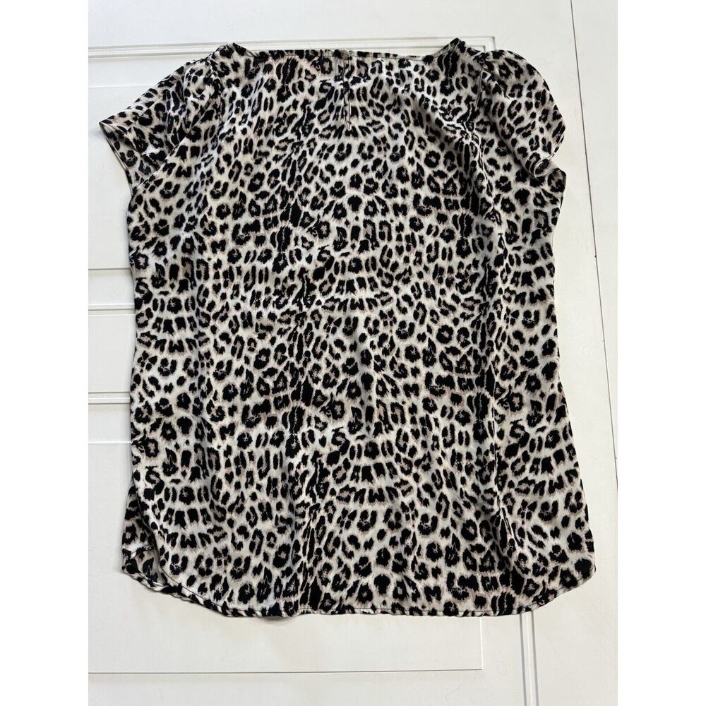 Philosophy Animal Print Blouse Chiffon Flutter Sleeves Small Leopard Cheetah - Picture 4 of 6